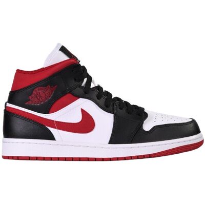 Nike Air Jordan 1 Retro Mid Black Gym Red 554724 122 42 Nike Air Jordan 1 Retro Mid Black Gym Red 554724 122 42