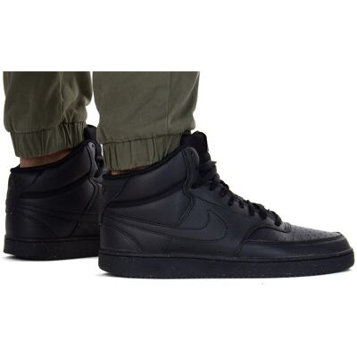 Nike - Court Vision Mid - Triple Black - Buty Nike - Court Vision Mid - Triple Black - Buty