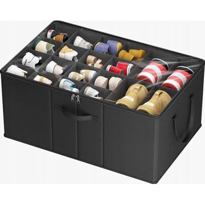 Inny producent ORGANIZER PUDEŁKO NA BUTY OBUWIE 66X42x30cm SKŁADANE PRZEZROCZYSTE CZARNE Inny producent ORGANIZER PUDEŁKO NA BUTY OBUWIE 66X42x30cm SKŁADANE PRZEZROCZYSTE CZARNE