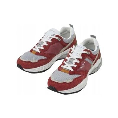 Pepe Jeans Dave Urban Suede Męskie Buty Czerwone Sportowe Niskie 40 Awd Pepe Jeans Dave Urban Suede Męskie Buty Czerwone Sportowe Niskie 40 Awd