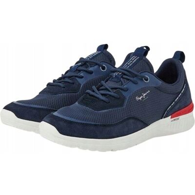 Pepe Jeans Jay Pro Advance Męskie Buty Granatowe Sportowe Niskie 40 Awe Pepe Jeans Jay Pro Advance Męskie Buty Granatowe Sportowe Niskie 40 Awe