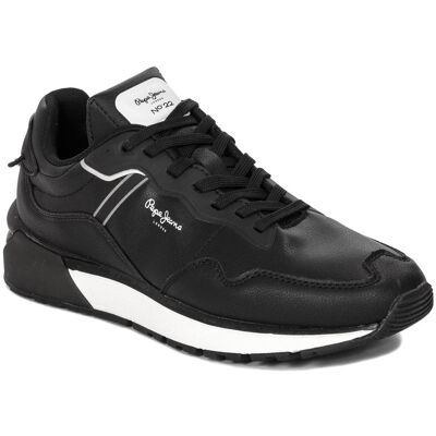 Pepe Jeans Sneakersy Buty Męskie Black Bass M Czarne-42 Pepe Jeans Sneakersy Buty Męskie Black Bass M Czarne-42