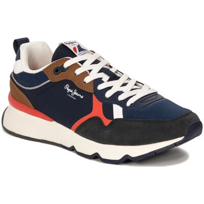 Pepe Jeans Sneakersy Buty Męskie Navy Britt Pro 22 M Granatowe-43 Pepe Jeans Sneakersy Buty Męskie Navy Britt Pro 22 M Granatowe-43