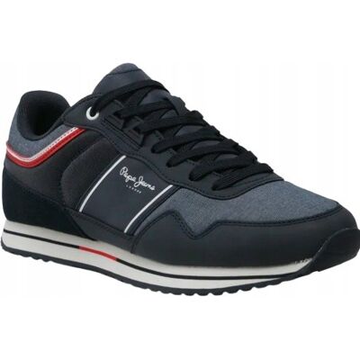 Pepe Jeans Tour Club Męskie Buty Granatowe Sportowe Niskie 42 Awe Pepe Jeans Tour Club Męskie Buty Granatowe Sportowe Niskie 42 Awe