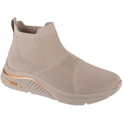 Skechers arch fit s-miles - sock walk 155580-tpe, damskie, buty sportowe, beżowy Skechers arch fit s-miles - sock walk 155580-tpe, damskie, buty sportowe, beżowy