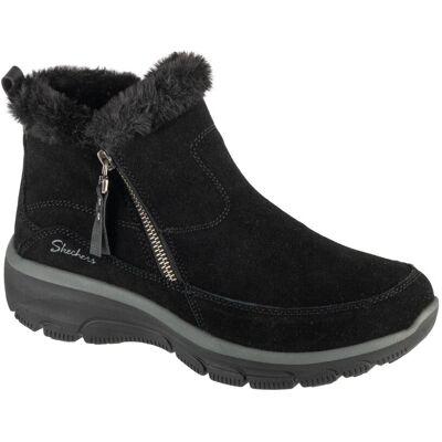 Skechers Easy Going - Cool Zip! 167862-BLK, Damskie, buty zimowe, Czarne Skechers Easy Going - Cool Zip! 167862-BLK, Damskie, buty zimowe, Czarne