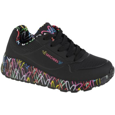 Skechers Uno Lite 314976L-BKMT, dla dziewczynki, buty sneakers, Czarne Skechers Uno Lite 314976L-BKMT, dla dziewczynki, buty sneakers, Czarne