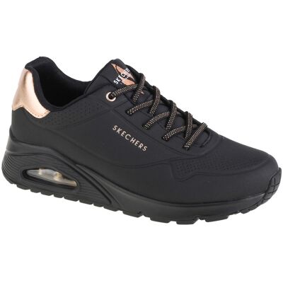Skechers Uno-Shimmer Away 155196-BBK, Damskie, buty sneakers, Czarne Skechers Uno-Shimmer Away 155196-BBK, Damskie, buty sneakers, Czarne