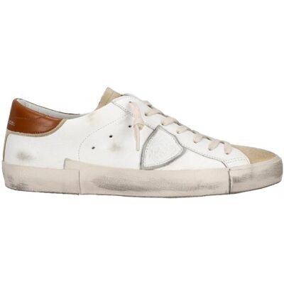 sneaker uomo philippe model - prsx low man - beige sneaker uomo philippe model - prsx low man - beige