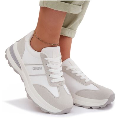 Sneakersy Buty Sportowe Damskie Big Star TT274879 HI-POLY SYSTEM Biało-Szare 41-41 Sneakersy Buty Sportowe Damskie Big Star TT274879 HI-POLY SYSTEM Biało-Szare 41-41