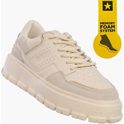 Sneakersy Damskie BIG STAR Ekoskóra Buty Sportowe Niskie Beżowe NN274387 Beżowy 40 Sneakersy Damskie BIG STAR Ekoskóra Buty Sportowe Niskie Beżowe NN274387 Beżowy 40