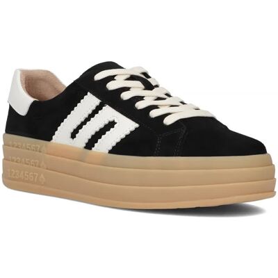 Sneakersy Damskie Buty Na Platformie Skórzane Czarne Filippo Dp6744/25-41 Sneakersy Damskie Buty Na Platformie Skórzane Czarne Filippo Dp6744/25-41