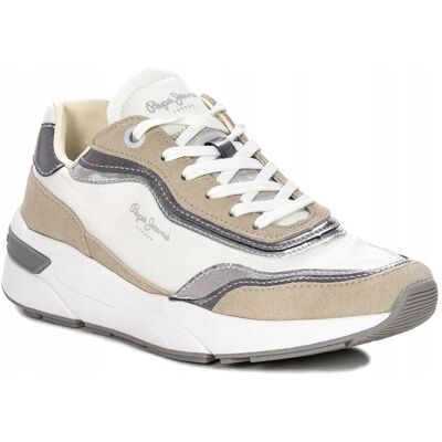 Sneakersy Pepe Jeans Pls31342 800 White Białe R.38 Sneakersy Pepe Jeans Pls31342 800 White Białe R.38