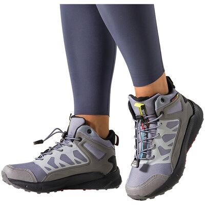 Szare Buty Sportowe Trekkingowe Damskie Wodoodporne Na Bieżnikowanej Podeszwie Z Regulowaną Elastyczną Sznurówką Jasnoszare Wstawki Casu 7493-7d-40 Szare Buty Sportowe Trekkingowe Damskie Wodoodporne Na Bieżnikowanej Podeszwie Z Regulowaną Elastyczną Sznurówką Jasnoszare Wstawki Casu 7493-7d-40