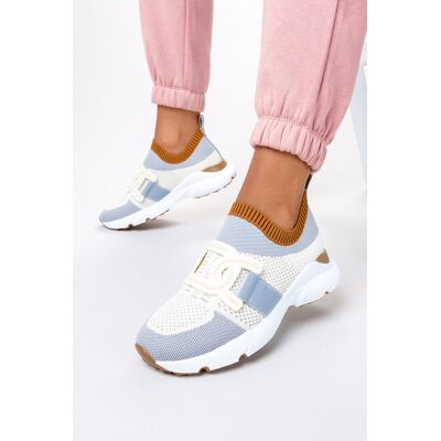 Szare sneakersy na platformie buty sportowe wsuwane Casu 7-K2207A-38 Szare sneakersy na platformie buty sportowe wsuwane Casu 7-K2207A-38
