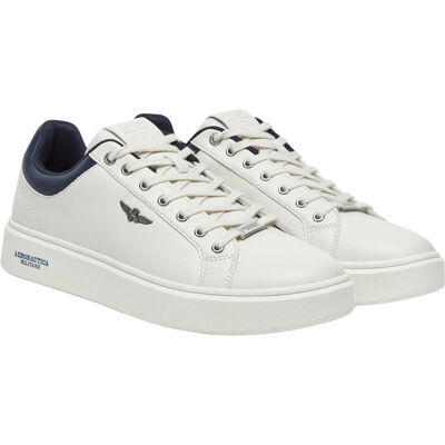Aeronautica Militare Białe Sneakersy Męskie Skórzane 46 Aeronautica Militare Białe Sneakersy Męskie Skórzane 46
