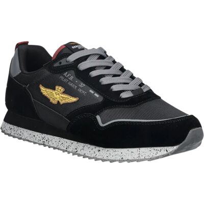 Aeronautica Militare Czarne Sneakersy Męskie 46 Aeronautica Militare Czarne Sneakersy Męskie 46