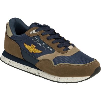 Aeronautica Militare Granatowo-Brązowe Sneakersy Męskie 46 Aeronautica Militare Granatowo-Brązowe Sneakersy Męskie 46