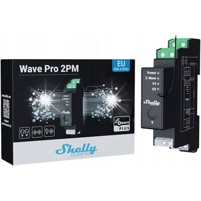 2-kanałowy przekaźnik na szynę DIN z pomiarem energii Shelly Qubino Pro 2PM 2-kanałowy przekaźnik na szynę DIN z pomiarem energii Shelly Qubino Pro 2PM