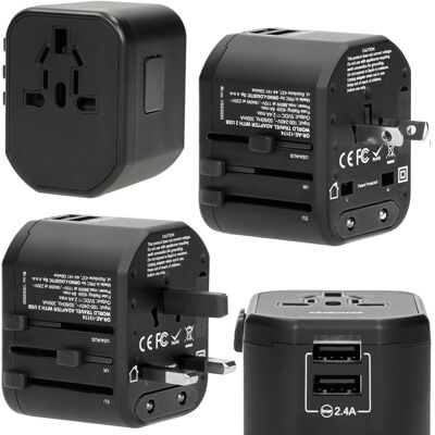 Adapter podróżny Virone TA-6 Uniwersalna Przejściówka USA 100-240 V 8A USB do gniazda 5V 2.4A Adapter podróżny Virone TA-6 Uniwersalna Przejściówka USA 100-240 V 8A USB do gniazda 5V 2.4A