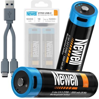 Akumulator 21700 Usb-C 3,6v 5000 Mah 2 Szt. Blister Newell Nl4209 Akumulator 21700 Usb-C 3,6v 5000 Mah 2 Szt. Blister Newell Nl4209