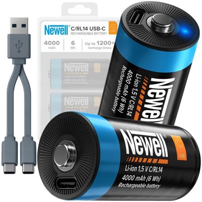 Akumulator Bateria C/r14 Usb-C 1,5 V 4000 Mah 2 Szt. Blister Newell Nl4207 Akumulator Bateria C/r14 Usb-C 1,5 V 4000 Mah 2 Szt. Blister Newell Nl4207