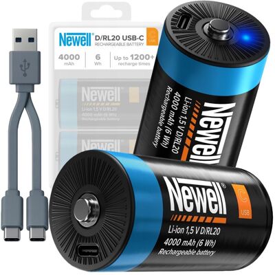 Akumulator D/r20 Usb-C 1,5v 4000 Mah 2 Szt. Blister Newell Nl4208 Akumulator D/r20 Usb-C 1,5v 4000 Mah 2 Szt. Blister Newell Nl4208