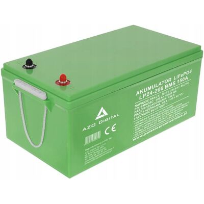 Inny producent Akumulator Litowylifepo4 Azo Digital 200ah 5,1kwh 24v 150a Bms Mata Grzewcz Inny producent Akumulator Litowylifepo4 Azo Digital 200ah 5,1kwh 24v 150a Bms Mata Grzewcz
