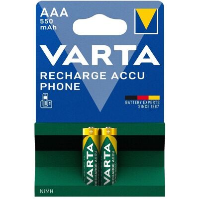 Varta 58397101402 Akumulator AAA NiMH do wielokrotnego ładowania - 550mAh Varta 58397101402 Akumulator AAA NiMH do wielokrotnego ładowania - 550mAh