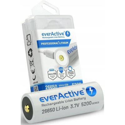 Inny producent BATERIA AKUMULATOR OGNIWO 26650 3.7V LI-ON 5200MAH EVERACTIVE NA USB Inny producent BATERIA AKUMULATOR OGNIWO 26650 3.7V LI-ON 5200MAH EVERACTIVE NA USB