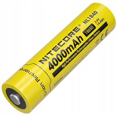 Nitecore NL1840 - Bateria 18650 - 4000mAh - Wielokrotnego ładowania Nitecore NL1840 - Bateria 18650 - 4000mAh - Wielokrotnego ładowania