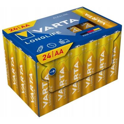 Bateria AA Longlife Varta - Opakowanie 12 szt. Bateria AA Longlife Varta - Opakowanie 12 szt.