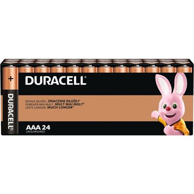 Baterie Alkaiczne Duracell Basic Aaa Lr03 24szt Baterie Alkaiczne Duracell Basic Aaa Lr03 24szt
