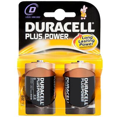 Duracell D Lr20 Alkaline Plus Power Mn1300 2 Pc(S) Duracell D Lr20 Alkaline Plus Power Mn1300 2 Pc(S)
