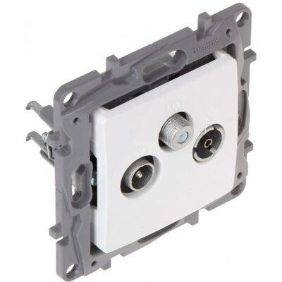 Legrand Niloé 764565 gniazdo ścienne - TV, radio, satelita, 10 dB, Białe Legrand Niloé 764565 gniazdo ścienne - TV, radio, satelita, 10 dB, Białe