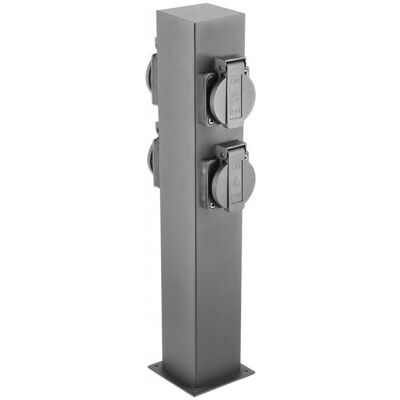GTV Gniazdo ogrodowe stojące LARGO-P 36 4 gniazda Schuko IP54 3500W grafit GTV Gniazdo ogrodowe stojące LARGO-P 36 4 gniazda Schuko IP54 3500W grafit
