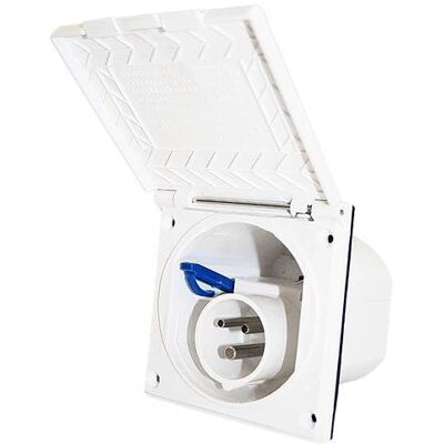 Inny producent Gniazdo zasilające CEE 230 V 16 A wpuszczane przyłącze kemping do przyczepy Inny producent Gniazdo zasilające CEE 230 V 16 A wpuszczane przyłącze kemping do przyczepy