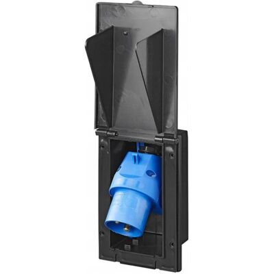 Inny producent Gniazdo zasilania CEE ProPlus 373505BK ścienne zewnętrzne 160×100 mm czarne Inny producent Gniazdo zasilania CEE ProPlus 373505BK ścienne zewnętrzne 160×100 mm czarne