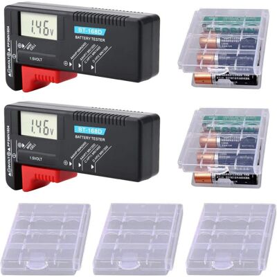 Inny producent GTIWUNG 2szt Cyfrowy Tester Baterii z Wyświetlaczem LCD, Tester Tester Uniwersalny Baterie Cyfrowy Miernik Napięcia Baterii AAA C D 9V 1.5V + 5szt P.. Inny producent GTIWUNG 2szt Cyfrowy Tester Baterii z Wyświetlaczem LCD, Tester Tester Uniwersalny Baterie Cyfrowy Miernik Napięcia Baterii AAA C D 9V 1.5V + 5szt P..
