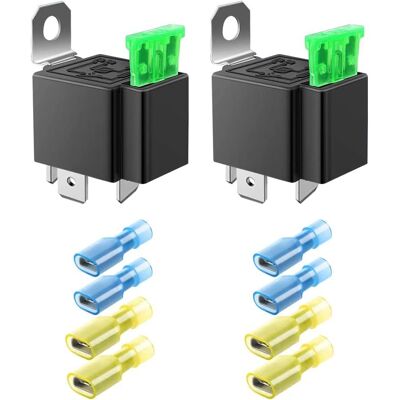 Guuzi 2 Pack 30a 12v Dc 4-Pin Spst Bezpiecznik Przekaźnik Samochód Ciężarówka-30a Ato/atc Przełącznik Przekaźnika (8 Sztuk Nylon Terminal) Guuzi 2 Pack 30a 12v Dc 4-Pin Spst Bezpiecznik Przekaźnik Samochód Ciężarówka-30a Ato/atc Przełącznik Przekaźnika (8 Sztuk Nylon Terminal)