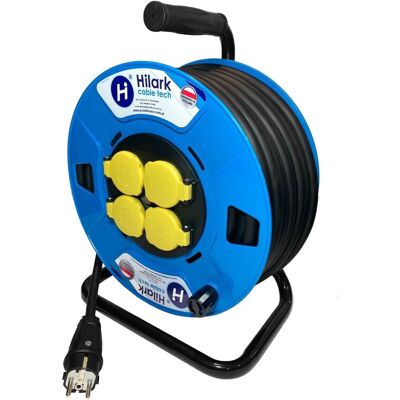 Hilark H07RN-F 3g2,5 - 25m gumowy przedłużacz na bębnie Hilark H07RN-F 3g2,5 - 25m gumowy przedłużacz na bębnie