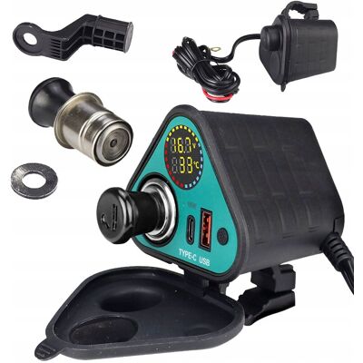 Inny producent ŁADOWARKA MOTOCYKL SKUTER MC37 WOLTOMIERZ GNIAZDO ZAPALNICZKI USB-C QC 3.0 Inny producent ŁADOWARKA MOTOCYKL SKUTER MC37 WOLTOMIERZ GNIAZDO ZAPALNICZKI USB-C QC 3.0