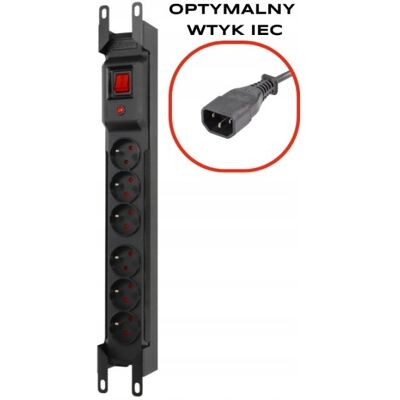 Armac Listwa Zasilająca Przeciwprzepięciowa Arcon M6+rack Wtyk Iec 1,5m -6 Gniazd Armac Listwa Zasilająca Przeciwprzepięciowa Arcon M6+rack Wtyk Iec 1,5m -6 Gniazd