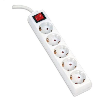 Omega Listwa Zasilająca 3,0m 16a 5 Socket Type F Schuko German White [43703 Omega Listwa Zasilająca 3,0m 16a 5 Socket Type F Schuko German White [43703