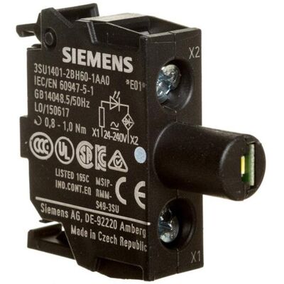 Siemens Oprawka blok LED biały 24-240V AC-DC montaż w obudowie przył śrubowe SIRIUS Siemens Oprawka blok LED biały 24-240V AC-DC montaż w obudowie przył śrubowe SIRIUS