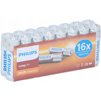 Philips Baterie Longlife Paluszki R6/aa 16 Szt. Philips Baterie Longlife Paluszki R6/aa 16 Szt.
