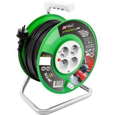 Przedłużacz bęben Standard AWTOOLS 50m, 16 A, 3680 W Przedłużacz bęben Standard AWTOOLS 50m, 16 A, 3680 W
