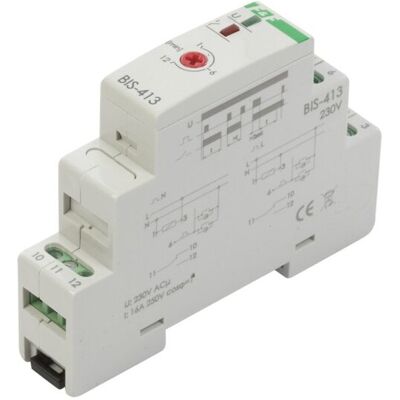 F&F Przekaźnik impulsowy z wyłącznikiem czasowym 16A 230V AC 1P BIS-413 F&F Przekaźnik impulsowy z wyłącznikiem czasowym 16A 230V AC 1P BIS-413