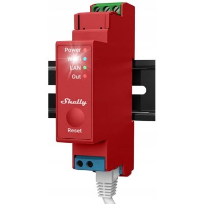 SHELLY INTELIGENTNY PRZEKAŹNIK NA SZYNĘ DIN 1-KANAŁOWY PRO 1PM WIFI LAN BT SHELLY INTELIGENTNY PRZEKAŹNIK NA SZYNĘ DIN 1-KANAŁOWY PRO 1PM WIFI LAN BT