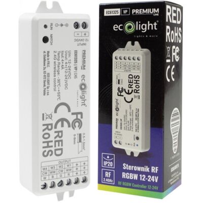 Ecolight Sterownik Do Taśm Led Rgbw 16a 12-24v Radiowy 4-Kanałowy 1-Strefa Ip20 Ecolight Sterownik Do Taśm Led Rgbw 16a 12-24v Radiowy 4-Kanałowy 1-Strefa Ip20